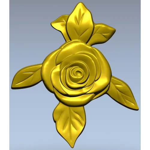 Rose Floral CNC STL Model for Wood Carving