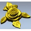 Rose Floral CNC STL Model for Wood Carving