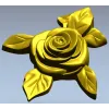 Rose Floral CNC STL Model for Wood Carving