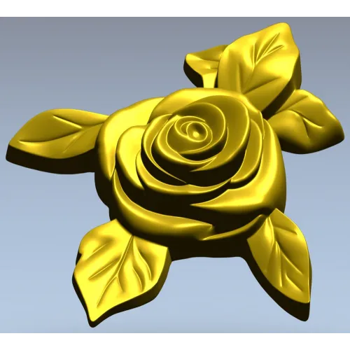 Rose Floral CNC STL Model for Wood Carving