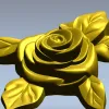 Rose Floral CNC STL Model for Wood Carving