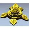 Rose Floral CNC STL Model for Wood Carving