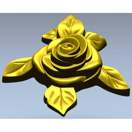 Rose Floral CNC STL Model for Wood Carving