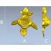 Rose Floral CNC STL Model for Wood Carving