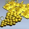 Гроздь Амброзия - 3D модель виноградной грозди в формате STL