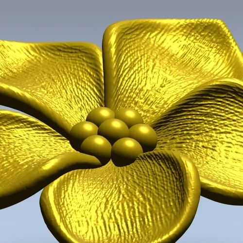 Цветочный рельеф - 3D модель STL для ЧПУ