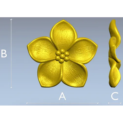 Цветочный рельеф - 3D модель STL для ЧПУ