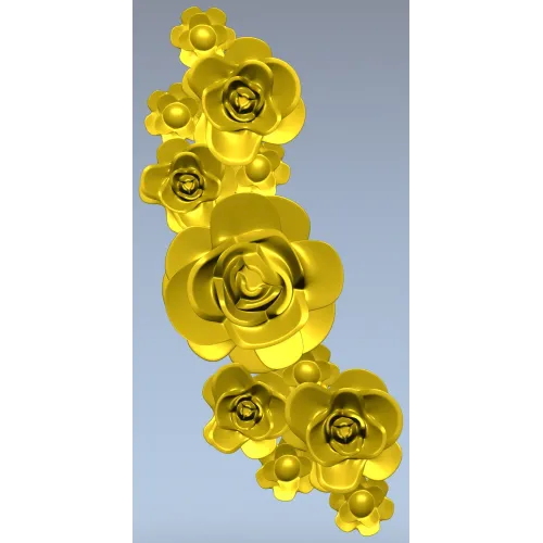 Каскад роз - 3D модель stl для ЧПУ