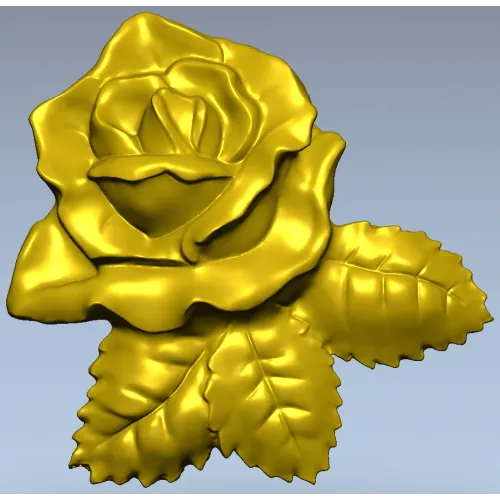 Роза в высоком рельефе - STL 3D модель для ЧПУ