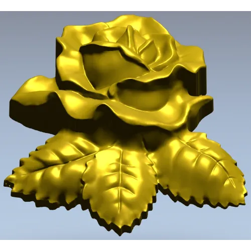 Роза в высоком рельефе - STL 3D модель для ЧПУ