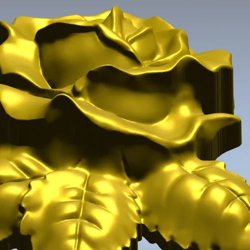 Роза в высоком рельефе - STL 3D модель для ЧПУ