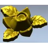Floral Rose Ornament 3D Model for CNC Milling in STL Format