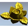 Floral Rose Ornament 3D Model for CNC Milling in STL Format