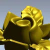 Floral Rose Ornament 3D Model for CNC Milling in STL Format