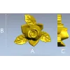 Floral Rose Ornament 3D Model for CNC Milling in STL Format