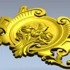 Картуш "Розалия" - декоративная 3D модель STL для ЧПУ