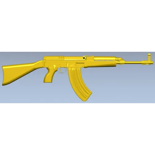 AK-style rifle decorative STL 3D model for CNC