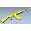AK-style rifle decorative STL 3D model for CNC