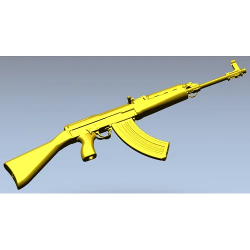 AK-style rifle decorative STL 3D model for CNC