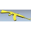 AK-style rifle decorative STL 3D model for CNC