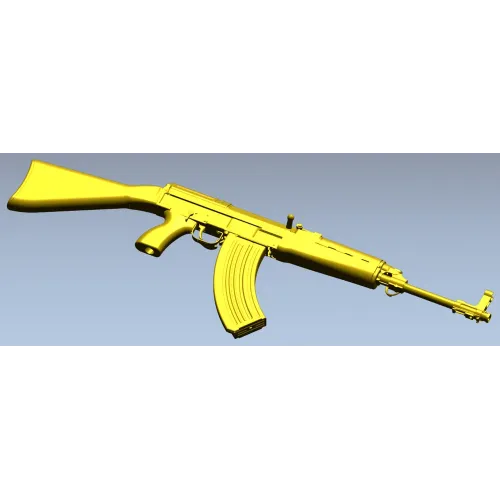 AK-style rifle decorative STL 3D model for CNC