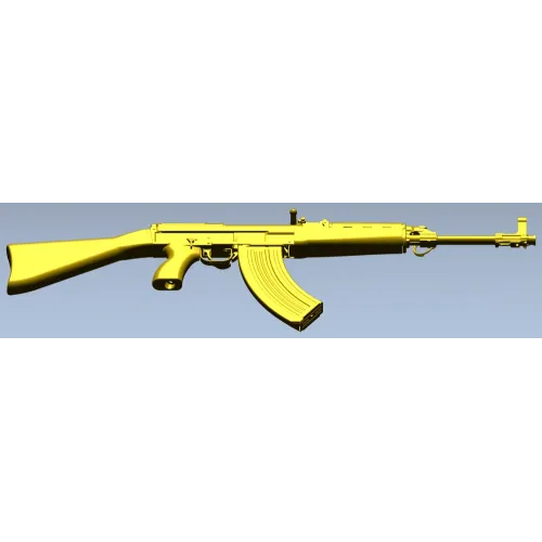AK-style rifle decorative STL 3D model for CNC