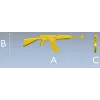 AK-style rifle decorative STL 3D model for CNC