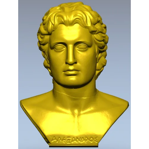 Hellenistic Youth Bust - STL 3D model for CNC milling