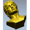 Hellenistic Youth Bust - STL 3D model for CNC milling