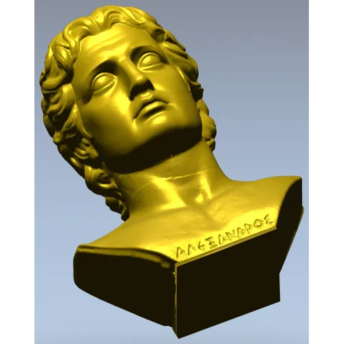 Hellenistic Youth Bust - STL 3D model for CNC milling