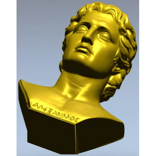 Hellenistic Youth Bust - STL 3D model for CNC milling