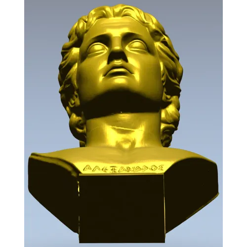 Hellenistic Youth Bust - STL 3D model for CNC milling
