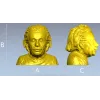 Бюст пожилого учёного - 3D модель STL для ЧПУ