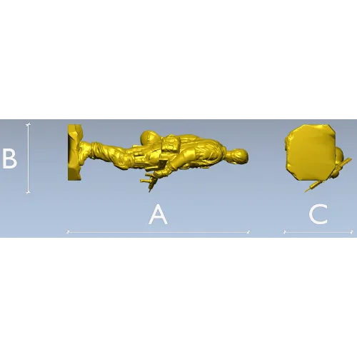 American Soldier 3D Model (STL) for CNC Milling