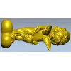 Reclining Cupid on Heart - high-relief STL 3D model for CNC