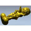 Reclining Cupid on Heart - high-relief STL 3D model for CNC
