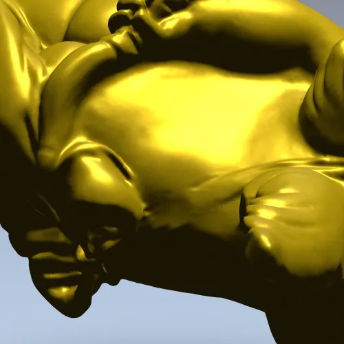 Reclining Cupid on Heart - high-relief STL 3D model for CNC