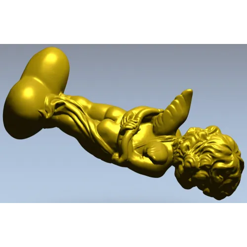 Купидон с сердцем - 3D модель STL для ЧПУ