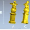 Херувим на постаменте - 3D модель STL для ЧПУ