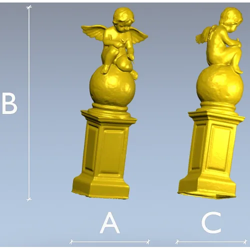 Херувим на постаменте - 3D модель STL для ЧПУ