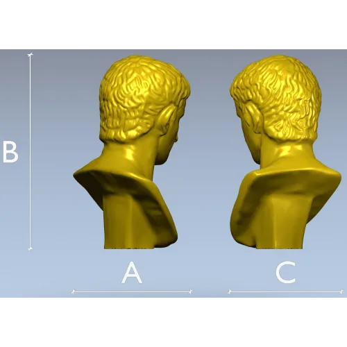 Классический бюст в античном стиле - 3D модель STL для ЧПУ