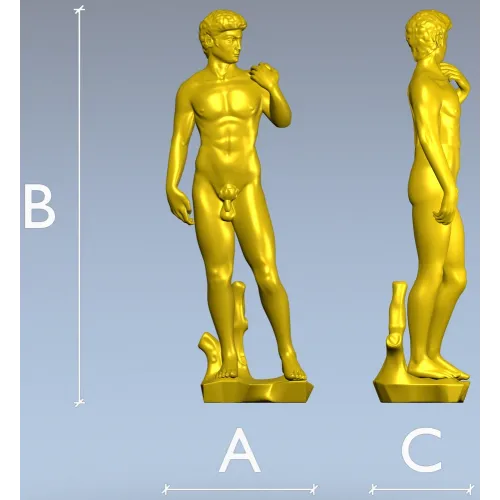 3D модель статуи Давида в формате STL для ЧПУ