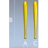 STL 3D модель биты для ЧПУ - классический профиль