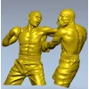 Нокаут - 3D модель боксёров в формате STL для ЧПУ