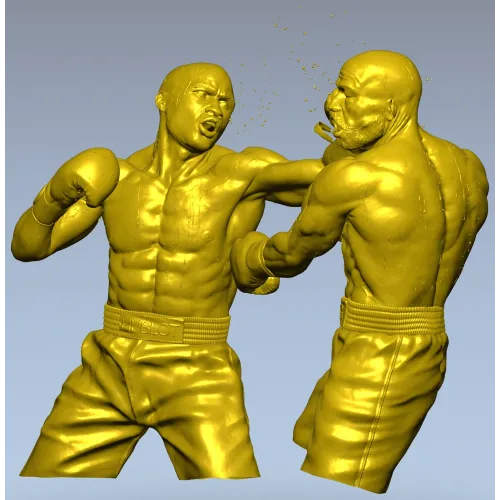 Нокаут - 3D модель боксёров в формате STL для ЧПУ