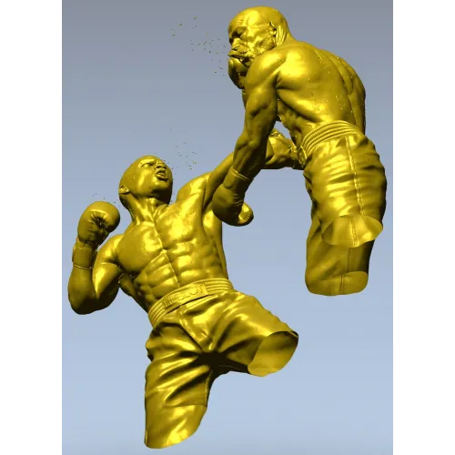 Нокаут - 3D модель боксёров в формате STL для ЧПУ