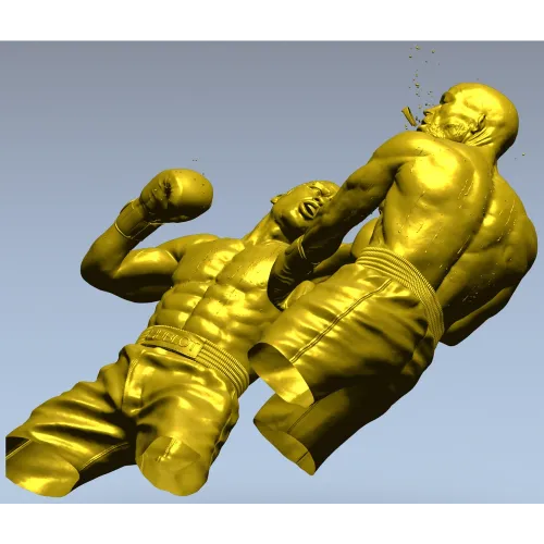 Нокаут - 3D модель боксёров в формате STL для ЧПУ