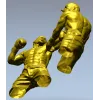 Нокаут - 3D модель боксёров в формате STL для ЧПУ