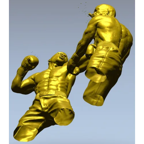 Нокаут - 3D модель боксёров в формате STL для ЧПУ