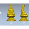 Медитирующий Будда на лотосе - 3D модель STL для ЧПУ